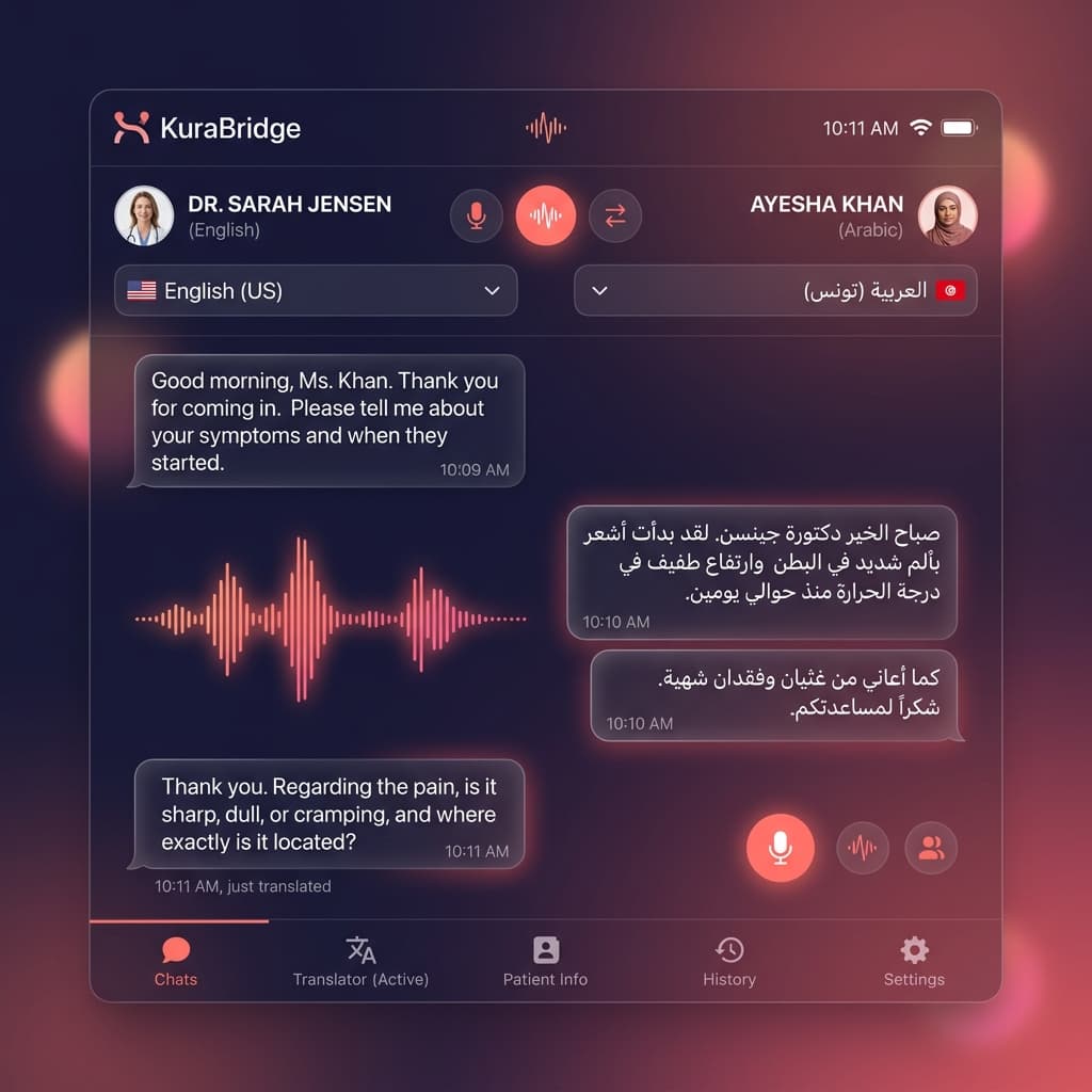 KuraBridge - real-time medical translation for GP consultations